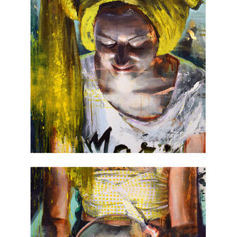 ink and acrylic on canvas, 100 x 80 cm and 60 x 80 cm (sold)
