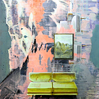 Tusche und Acryl auf Leinwand, 120 x 80 cm (verkauft)