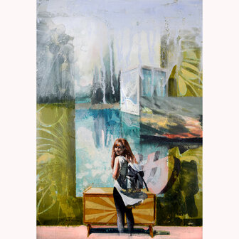 Tusche und Acryl auf Leinwand, 50 x 35 cm