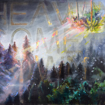 Tusche und Acryl auf Leinwand, 80 x 100 cm