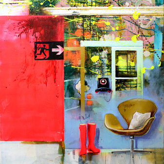 Tusche und Acryl auf Leinwand, 100 x 80 cm (verkauft)