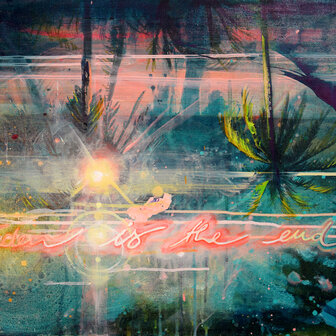 Tusche und Acryl auf alter Leinwand, 50 x 70 cm