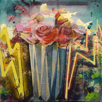ink and acrylic on canvas, 22 x 22 cm (sold)