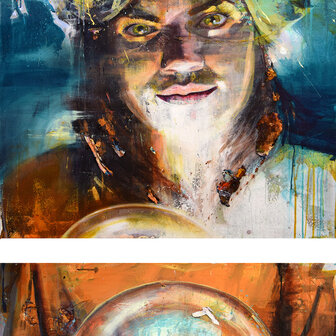 ink and acrylic on canvas, diptych, 100 x 80 cm and 60 x 80 cm (sold)