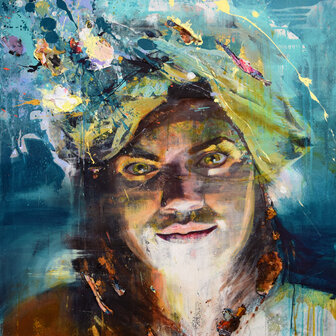 ink and acrylic on canvas, 100 x 80 cm (sold)