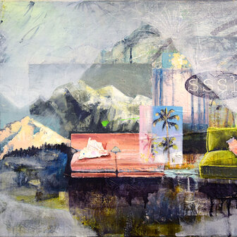 Tusche und Acryl auf Leinwand, 50 x 70 cm