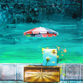 ink, acrylic and wax on canvas, 90 x 70 cm (sold)