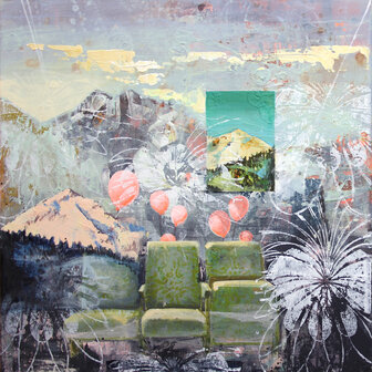 ink and acrylic on canvas 50 x 50 cm