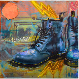ink and acrylic on canvas, 50 x 50 cm (sold)