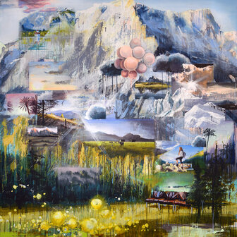 Tusche und Acryl auf Leinwand, 200 x 170 cm