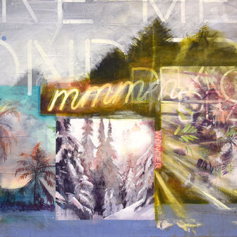ink and acrylic on canvas, 50 x 100 cm