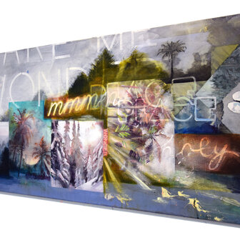 ink and acrylic on canvas, 50 x 100 cm