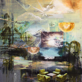 ink and acrylic on canvas, 130 x 110 cm (sold)