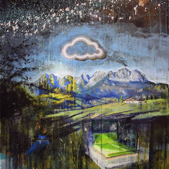 ink and acrylic on canvas, 110 x 80 cm (sold)