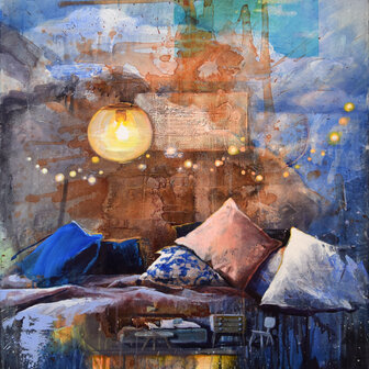 ink and acrylic on canvas, 100 x 70 cm (sold)