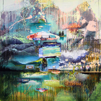 Tusche und Acryl auf Leinwand, 180 x 160 cm (verkauft)